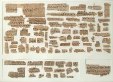 Papyri Fragments, Coptic, 7th century. Creator: Unknown
