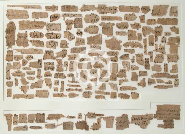 Papyri Fragments, Coptic, 7th century. Creator: Unknown.