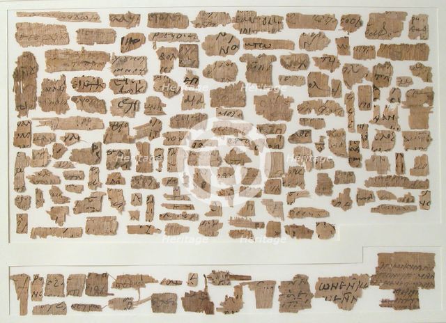 Papyri Fragments, Coptic, 7th century. Creator: Unknown.