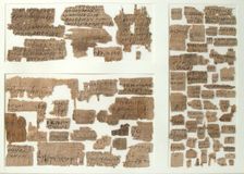 Papyri Fragments, Coptic, 7th century. Creator: Unknown