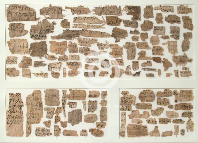 Papyri Fragments, Coptic, 7th century. Creator: Unknown.
