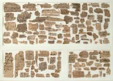 Papyri Fragments, Coptic, 7th century. Creator: Unknown