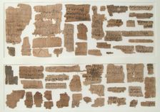 Papyri Fragments, Coptic, 7th century. Creator: Unknown