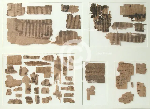 Papyri Fragments, Coptic, 7th century. Creator: Unknown.