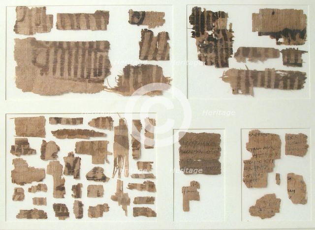 Papyri Fragments, Coptic, 7th century. Creator: Unknown.