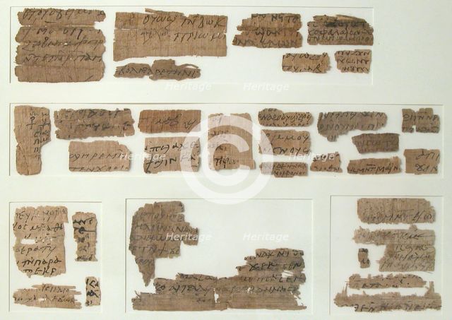 Papyri Fragments, Coptic, 7th century. Creator: Unknown.