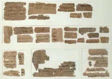 Papyri Fragments, Coptic, 7th century. Creator: Unknown