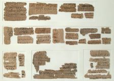 Papyri Fragments, Coptic, 7th century. Creator: Unknown