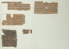 Papyri Fragments, Coptic, 7th century. Creator: Unknown