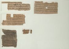 Papyri Fragments, Coptic, 7th century. Creator: Unknown