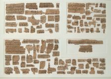 Papyri Fragments, Coptic, 7th century. Creator: Unknown