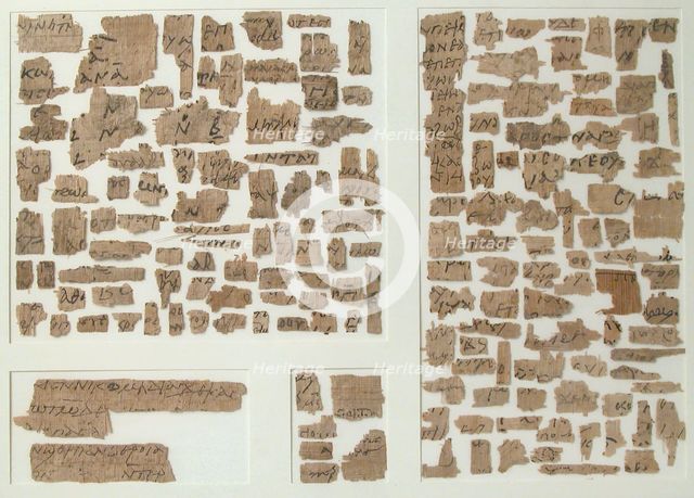 Papyri Fragments, Coptic, 7th century. Creator: Unknown.