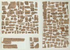 Papyri Fragments, Coptic, 7th century. Creator: Unknown