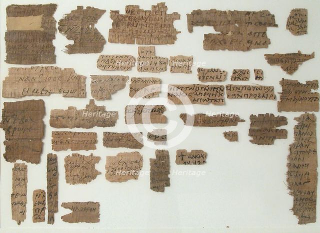 Papyri Fragments, Coptic, 7th century. Creator: Unknown.