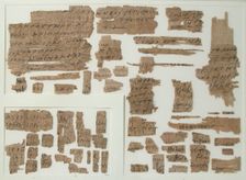 Papyri Fragments, Coptic, 7th century. Creator: Unknown