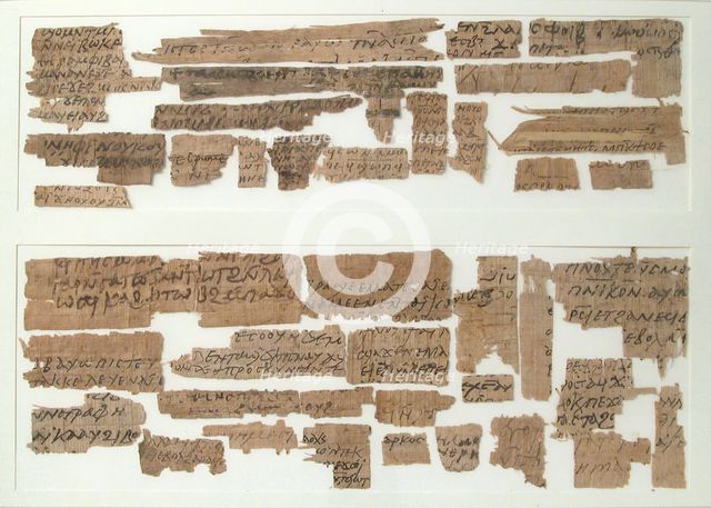 Papyri Fragments, Coptic, 7th century. Creator: Unknown.