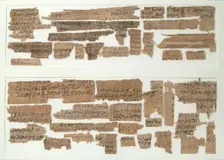 Papyri Fragments, Coptic, 7th century. Creator: Unknown