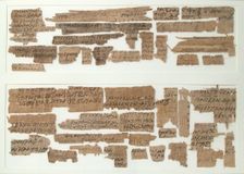 Papyri Fragments, Coptic, 7th century. Creator: Unknown