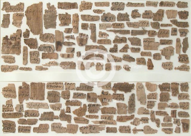 Papyri Fragments, Coptic, 7th century. Creator: Unknown.