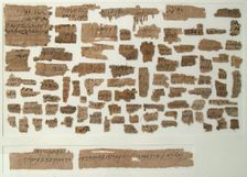 Papyri Fragments, Coptic, 7th century. Creator: Unknown