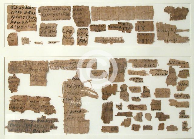 Papyri Fragments, Coptic, 7th century. Creator: Unknown.