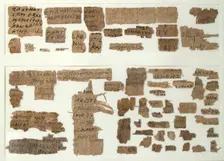 Papyri Fragments, Coptic, 7th century. Creator: Unknown