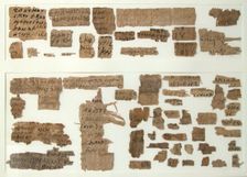 Papyri Fragments, Coptic, 7th century. Creator: Unknown