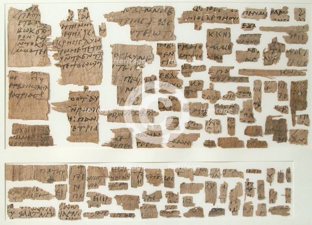 Papyri Fragments, Coptic, 7th century. Creator: Unknown.