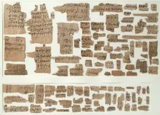 Papyri Fragments, Coptic, 7th century. Creator: Unknown