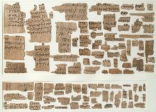 Papyri Fragments, Coptic, 7th century. Creator: Unknown
