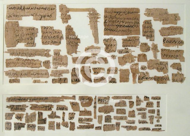 Papyri Fragments, Coptic, 7th century. Creator: Unknown.