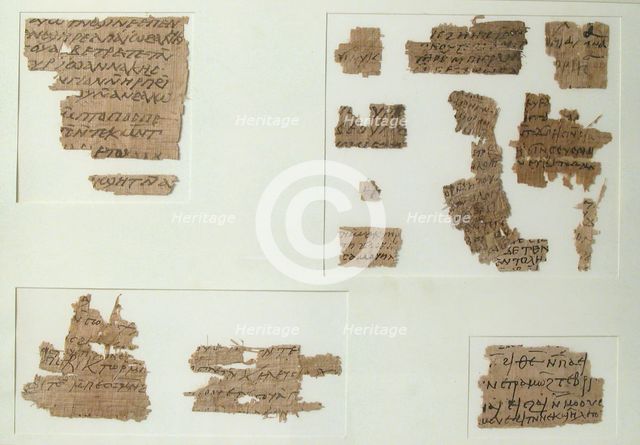 Papyri Fragments, Coptic, 7th century. Creator: Unknown.