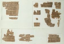 Papyri Fragments, Coptic, 7th century. Creator: Unknown