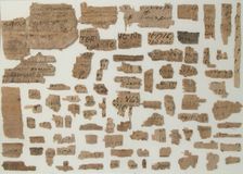 Papyri Fragments, Coptic, 7th century. Creator: Unknown