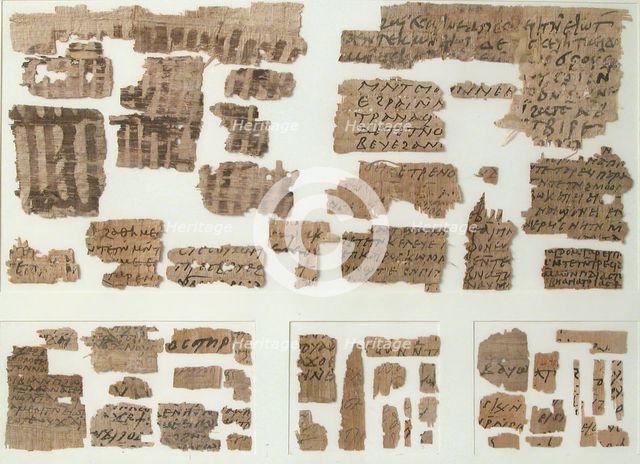 Papyri Fragments, Coptic, 7th century. Creator: Unknown.