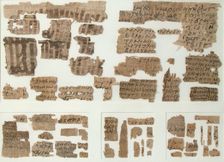 Papyri Fragments, Coptic, 7th century. Creator: Unknown