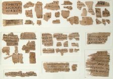 Papyri Fragments, Coptic, 7th century. Creator: Unknown