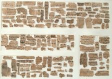 Papyri Fragments, Coptic, 7th century. Creator: Unknown