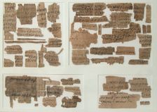 Papyri Fragments, Coptic, 7th century. Creator: Unknown