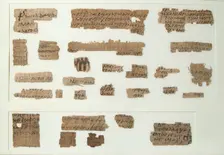 Papyri Fragments, Coptic, 7th century. Creator: Unknown