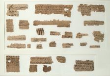 Papyri Fragments, Coptic, 7th century. Creator: Unknown
