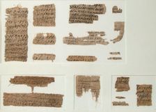 Papyri Fragments, Coptic, 7th century. Creator: Unknown