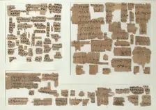 Papyri Fragments, Coptic, 7th century. Creator: Unknown