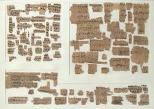 Papyri Fragments, Coptic, 7th century. Creator: Unknown