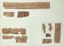 Papyri Fragments, Coptic, 7th century. Creator: Unknown