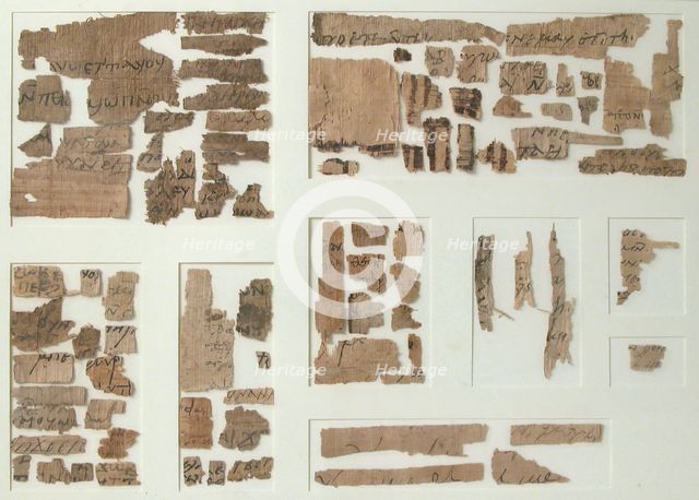 Papyri Fragments, Coptic, 7th century. Creator: Unknown.