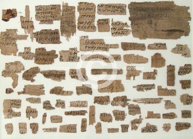 Papyri Fragments, Coptic, 7th century. Creator: Unknown.