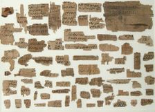 Papyri Fragments, Coptic, 7th century. Creator: Unknown