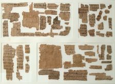 Papyri Fragments, Coptic, 7th century. Creator: Unknown