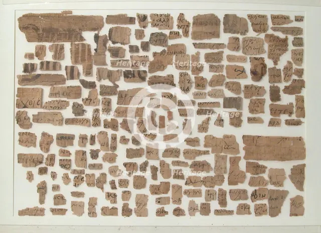 Papyri Fragments, Coptic, 7th century. Creator: Unknown.